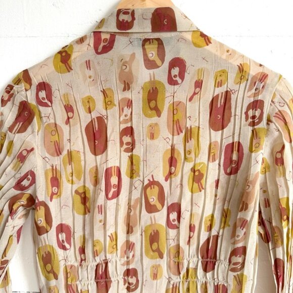 Cotelac Blouse button shirt pleated Small XS - Picture 4 of 12